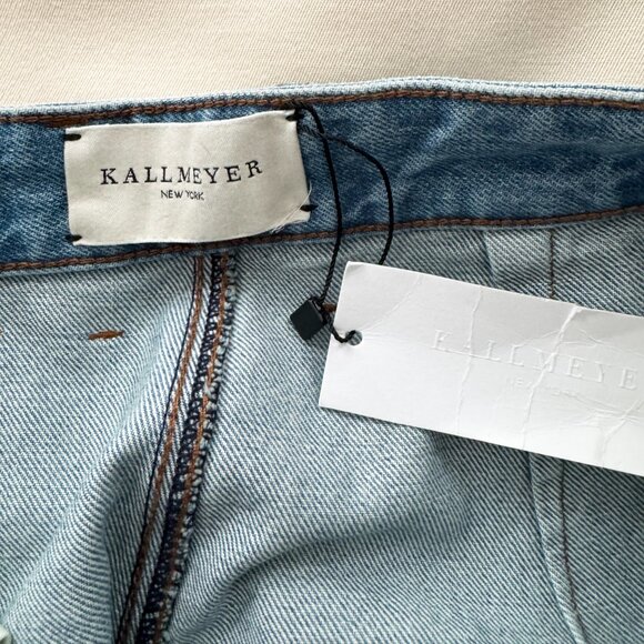 NWT Kallmeyer 32'' Deep Pocket Wide Leg Jean in Blue, size 0 - Picture 10 of 10